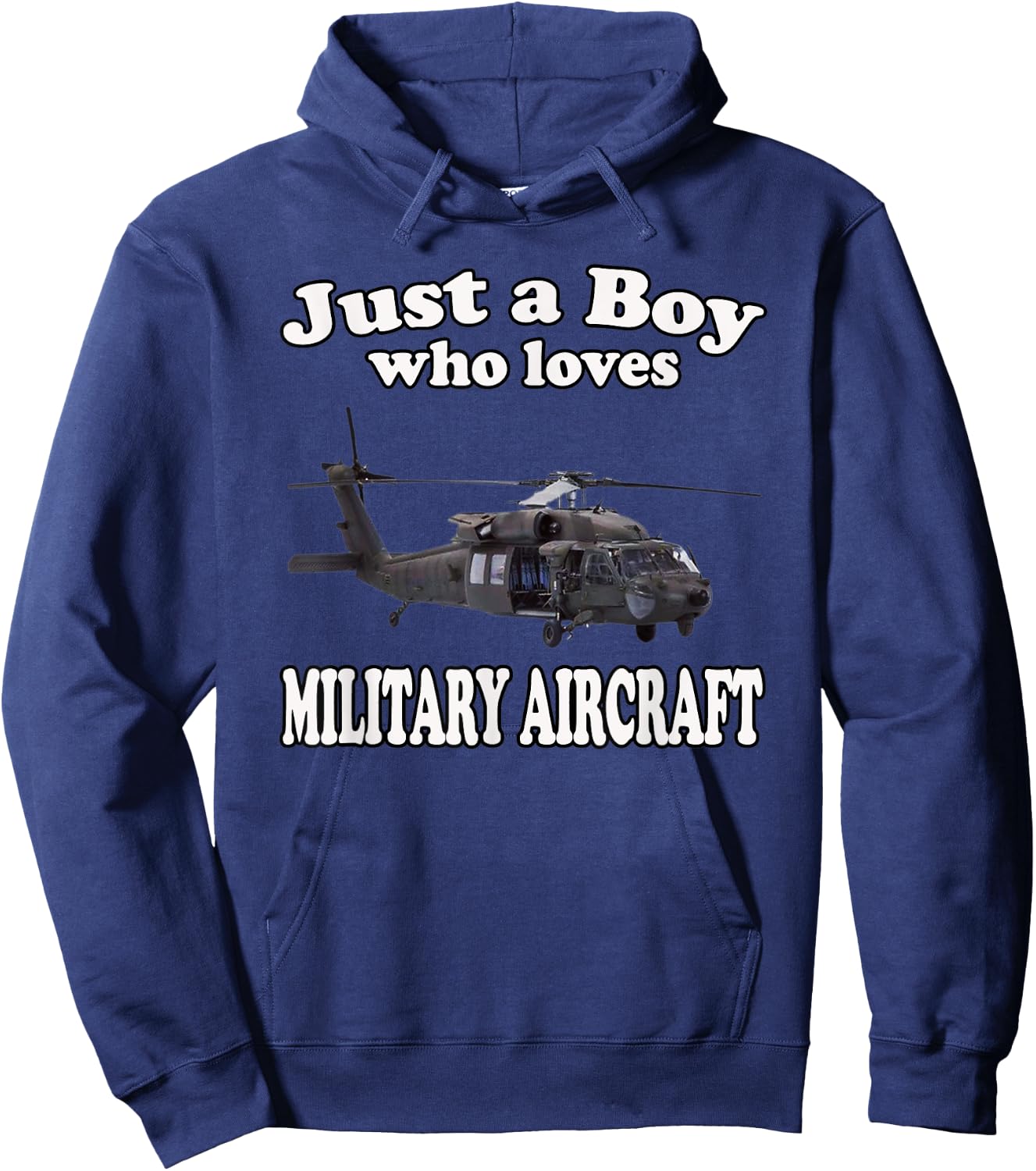Boy Who Loves UH-60 Black Hawk Helicopter Military Aircraft Hoodie - Hoodie | Navy