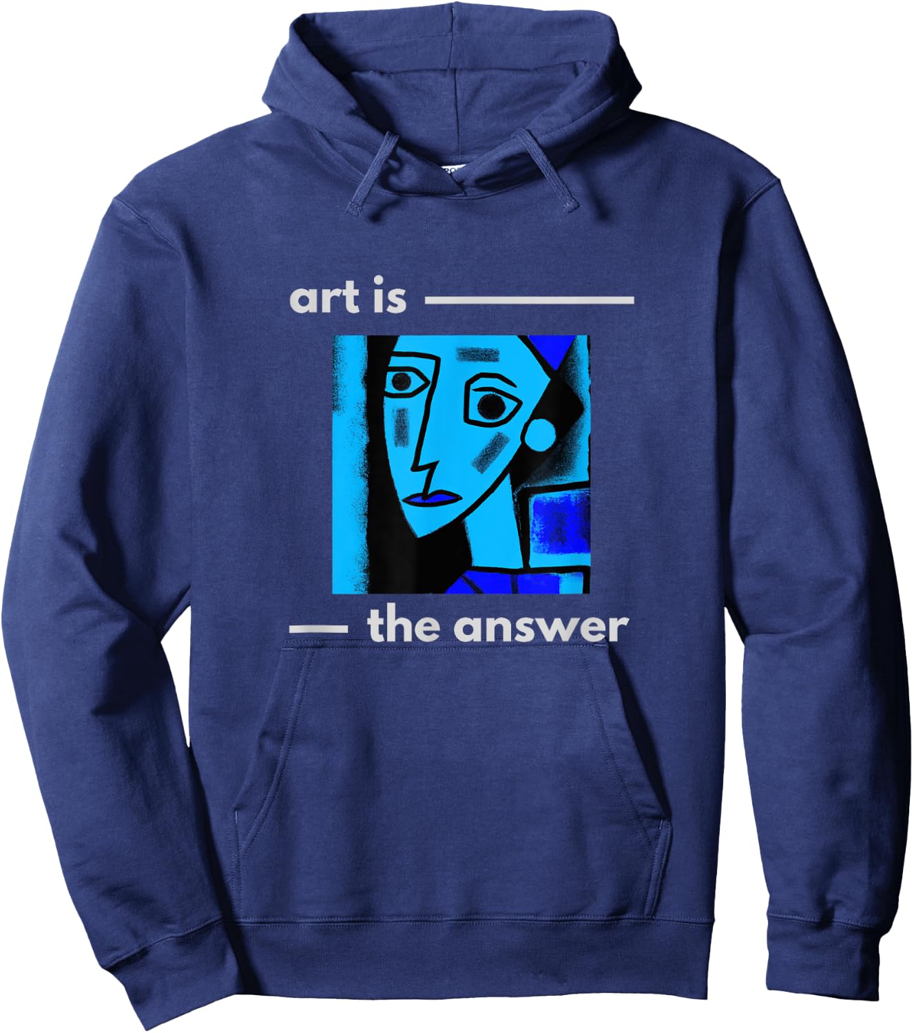 Art is the Answer abstract artistic modern art design Hoodie - Hoodie | Navy