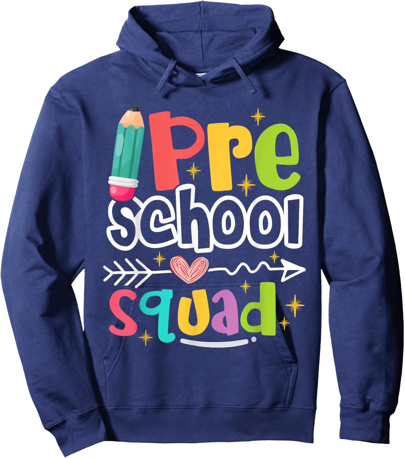 Team Preschool Teacher Preschool Squad Hoodie - Hoodie | Navy