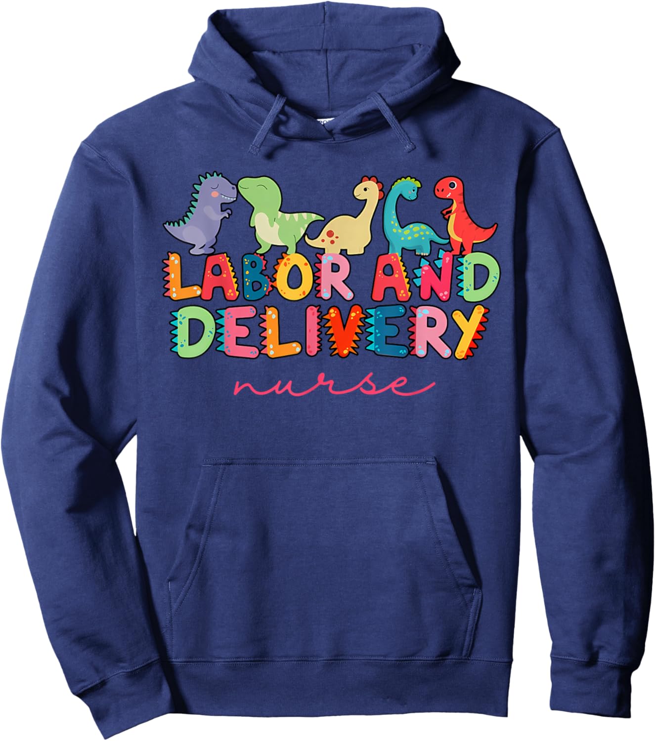 Labor and Delivery Nurse Dinosaur L&D Nurse - Women's Black Leopard Heart Boho Heart Stethoscope - Small - Short Sleeve - - Regular Fit - Imported Hoodie - Hoodie | Navy