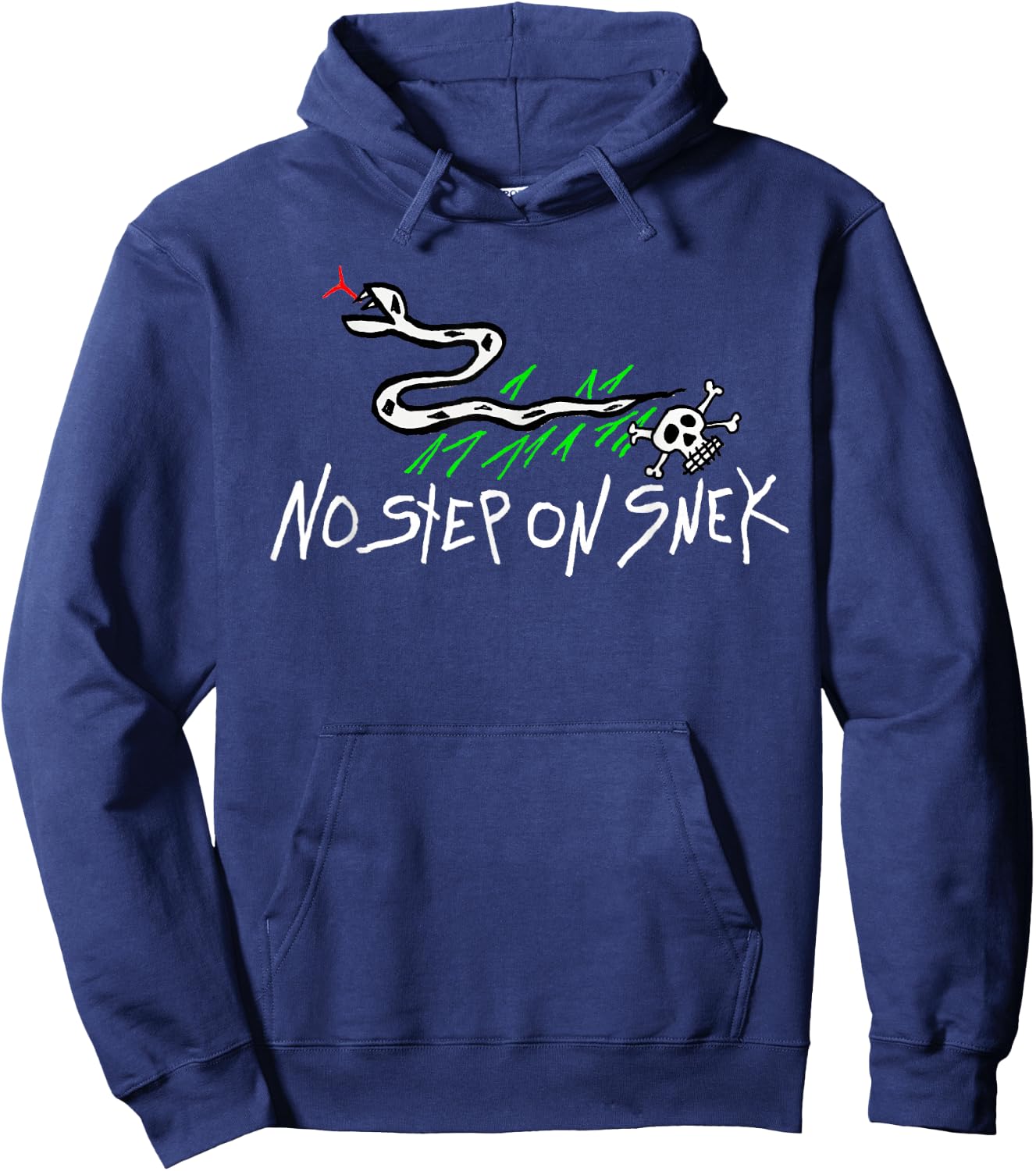 No Step On Snek Funny Gadsden Flag Patriot Self Defense Meme Hoodie - Hoodie | Navy