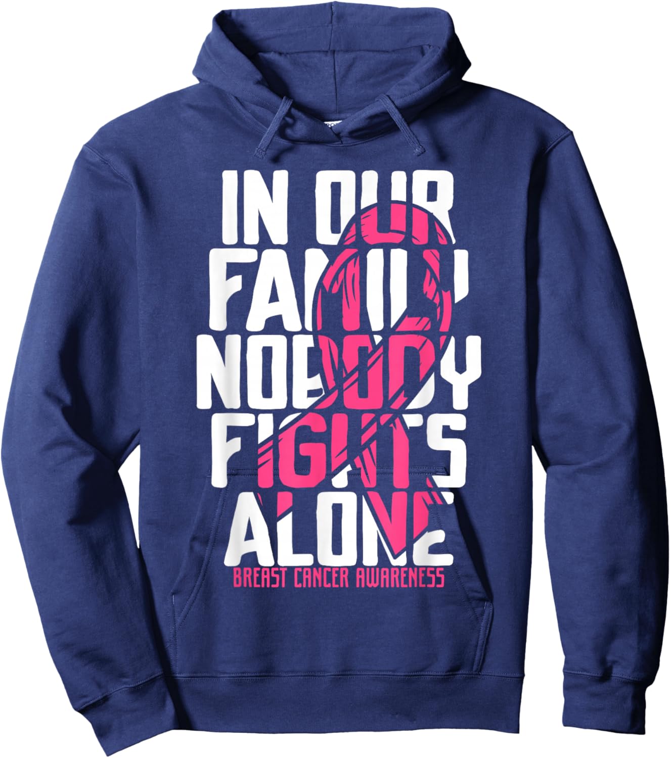 Breast Cancer Support Pink Breast Cancer Awareness Hoodie - Hoodie | Navy