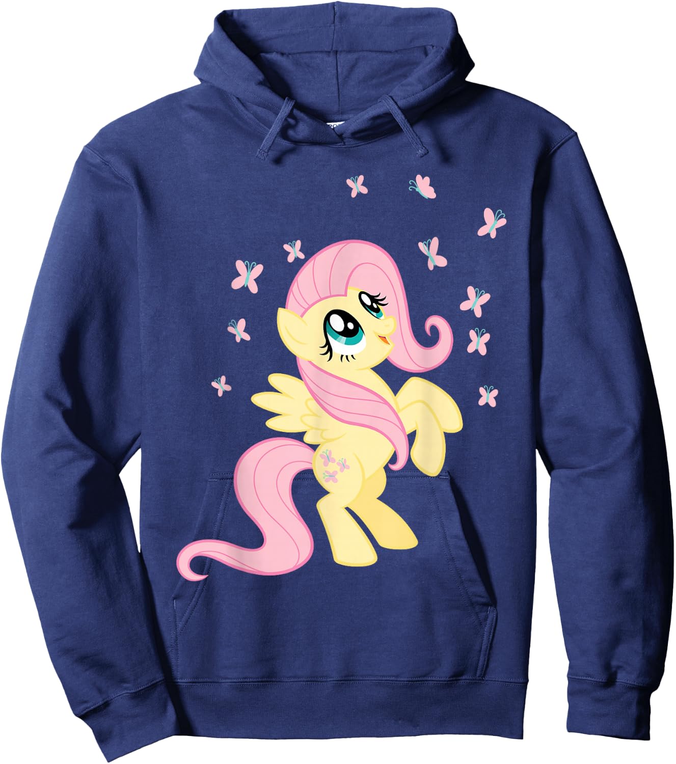 My Little Pony Fluttershy Surrounded by Butterflies Hoodie - Hoodie | Navy