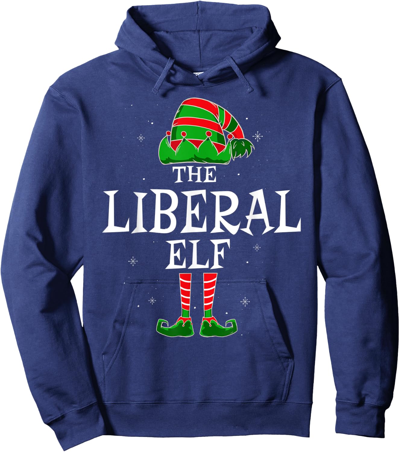The Liberal Elf Group Matching Family Christmas Funny Hoodie - Hoodie | Navy