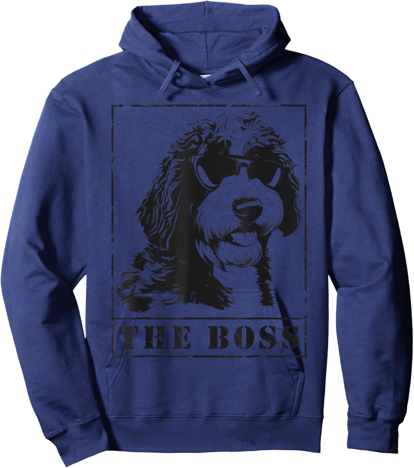 The Funny Sheepadoodle Boss Mom Dad Dog Lover Hoodie - Hoodie | Navy
