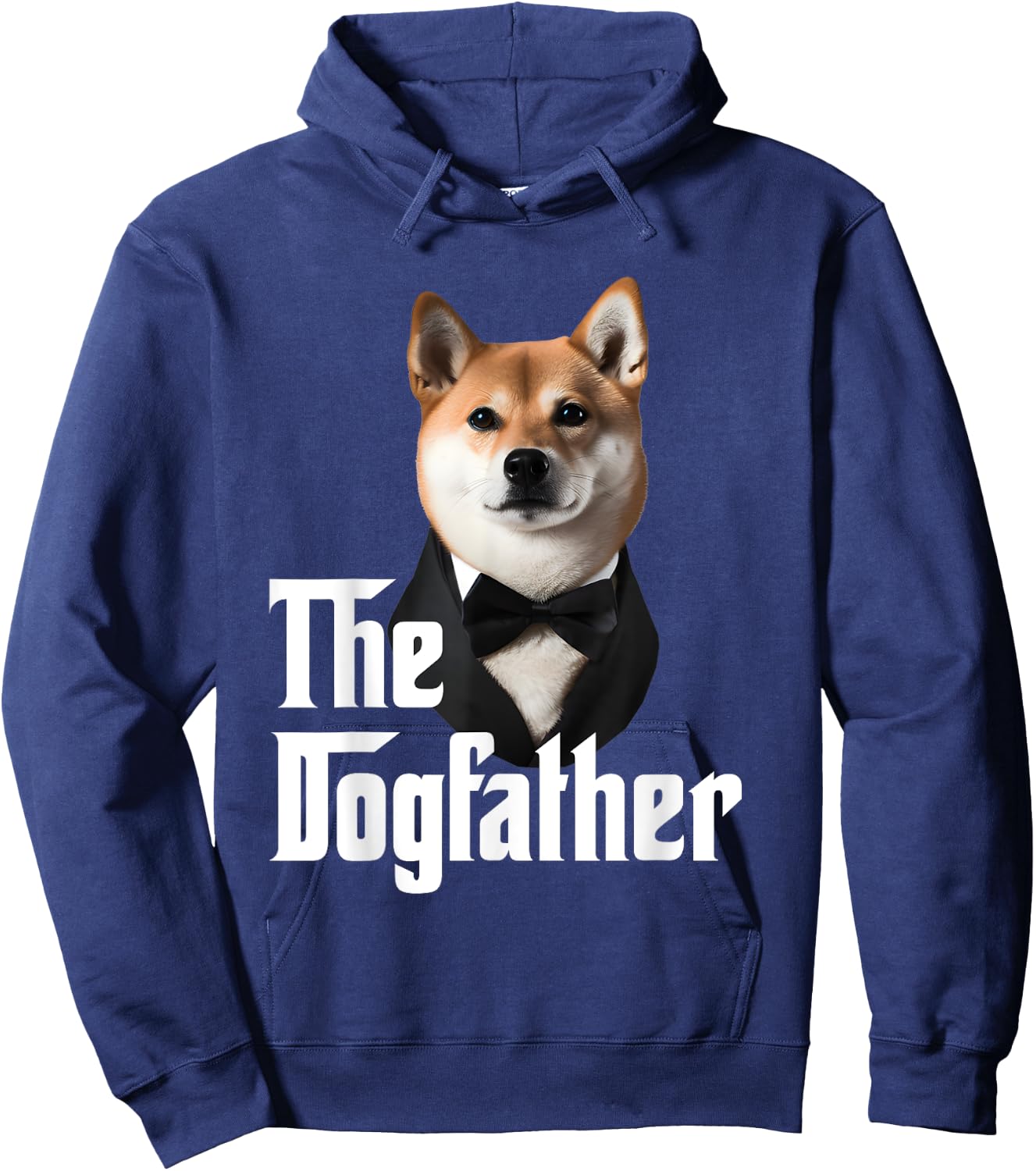 The Dogfather | Shiba Inu | Shiba Inu Owner | Dog Dad Funny Hoodie - Hoodie | Navy