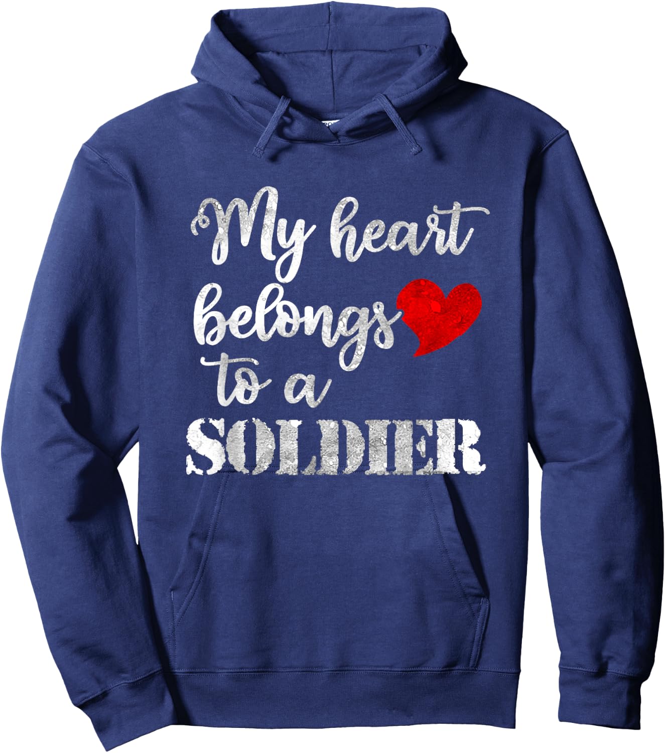 My Heart Belongs To A Soldier Army Graduation US Army Gifts Hoodie - Hoodie | Navy