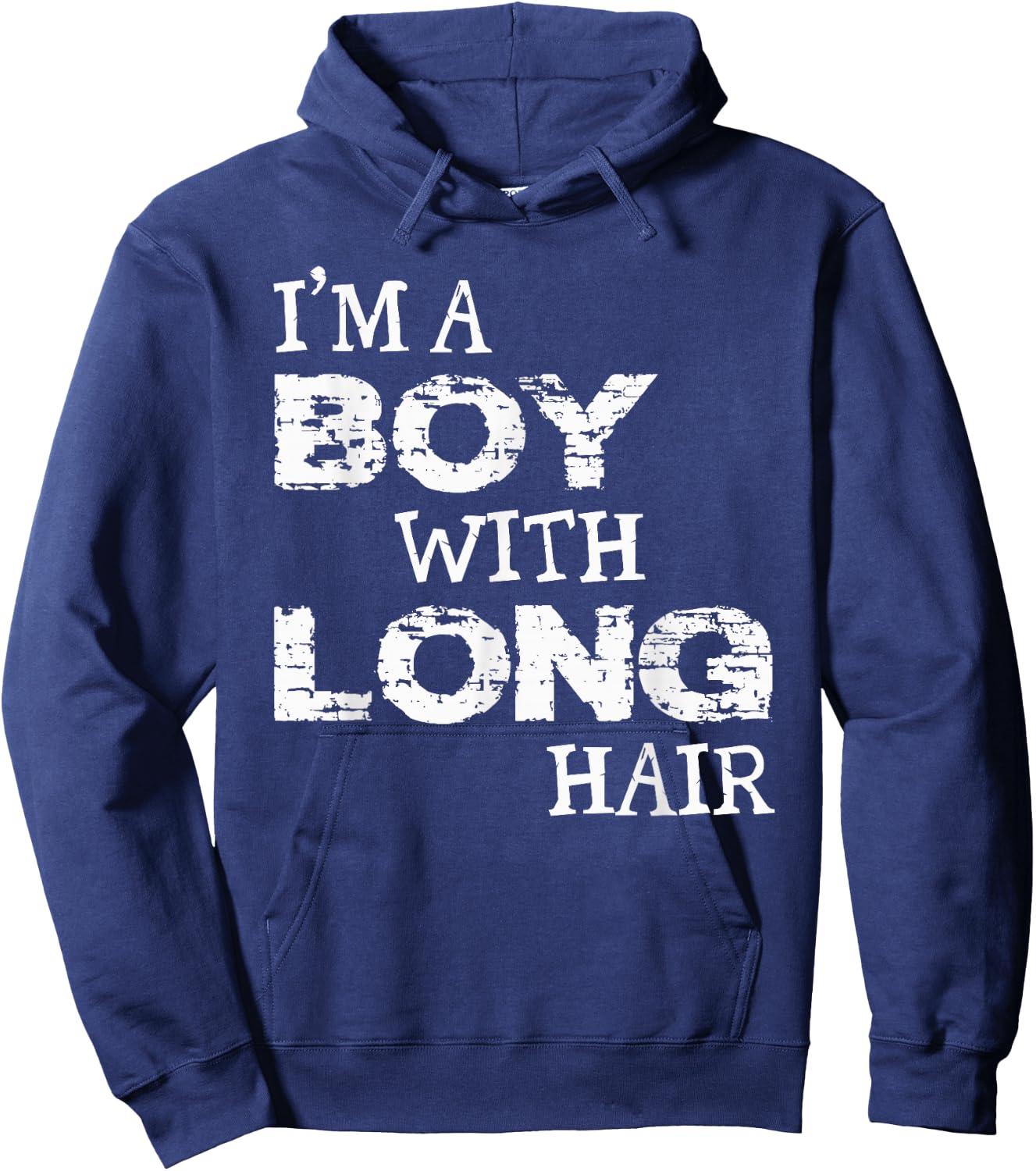 I'm A Boy With Long Hair Funny Boy Cool Long Hair Hoodie - Hoodie | Navy