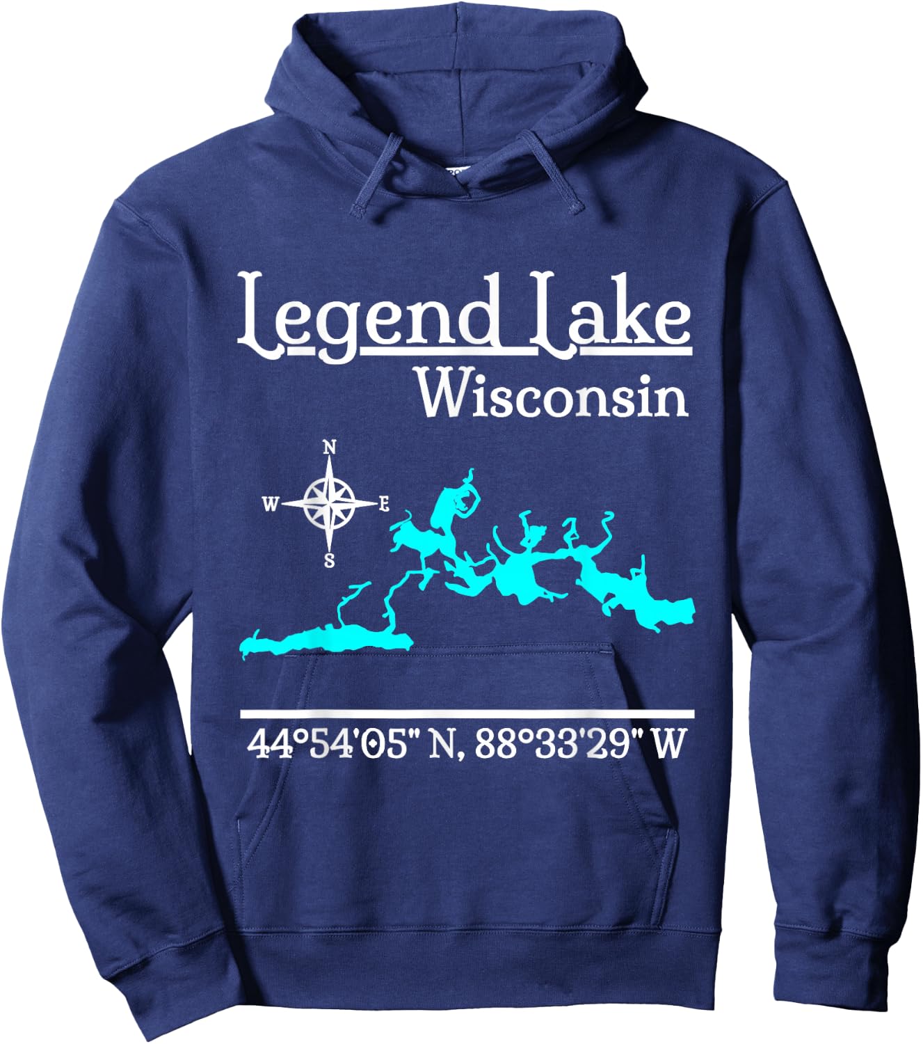Legend Lake, Wisconsin Hoodie - Hoodie | Navy