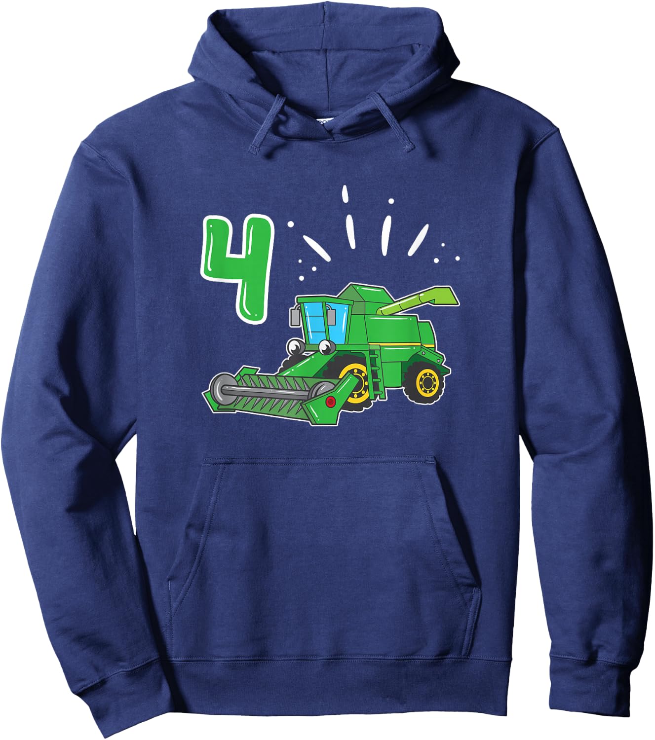 Farmers Farmer Combine Harvester 4 Years Children's Birthday Hoodie - Hoodie | Navy
