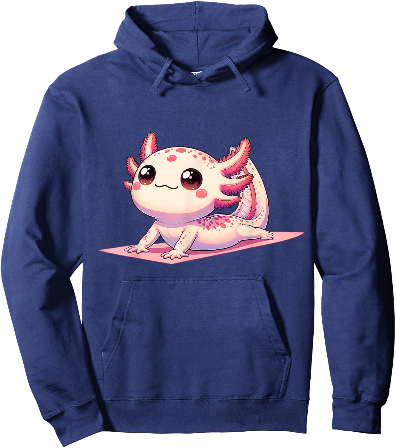 Funny Yoga Meditating Spirituality Axolotl Meditaion Hoodie - Hoodie | Navy