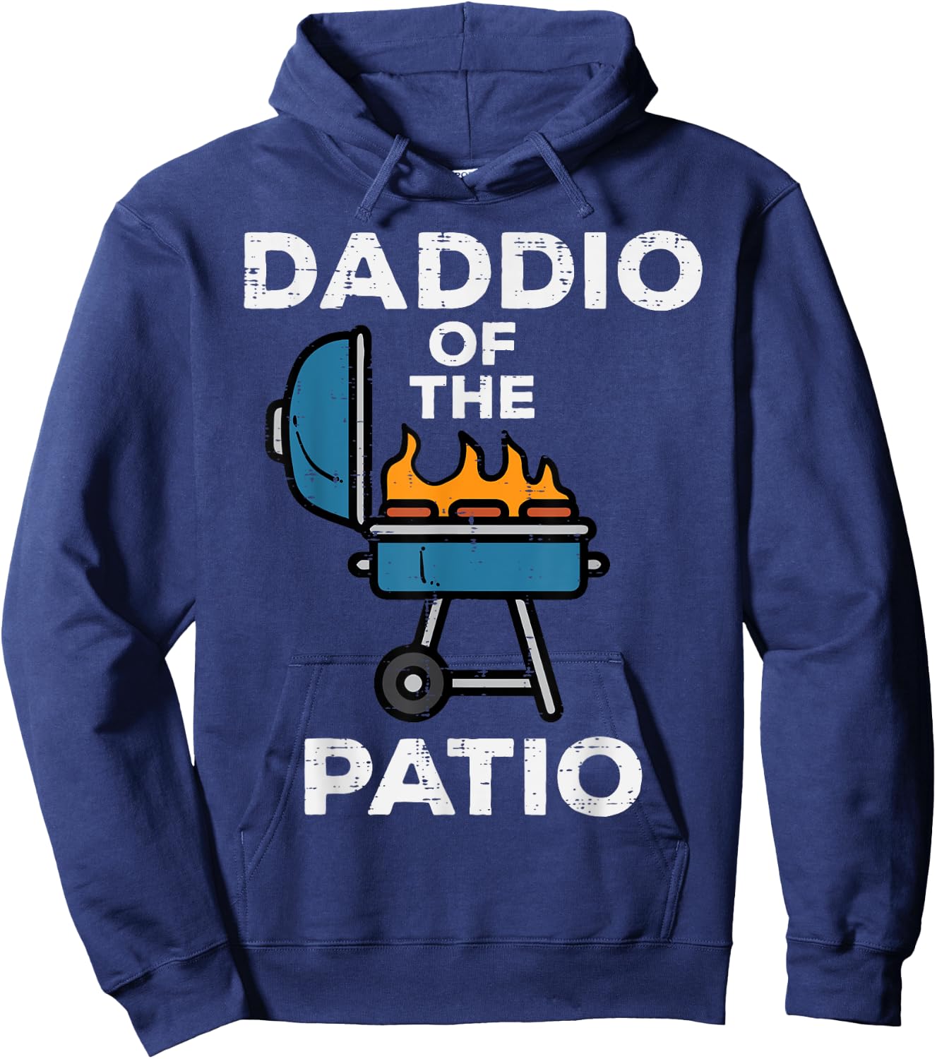 Daddio Of The Patio Funny Bbq Barbecue Grilling Dad Papa Men Hoodie - Hoodie | Navy