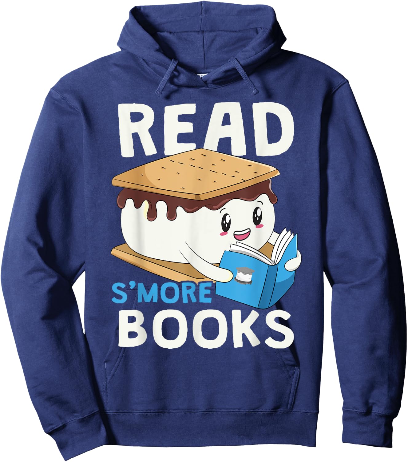 Read S'more Books Camping Bookworm Boy Cute Librarian Smores Hoodie - Hoodie | Navy