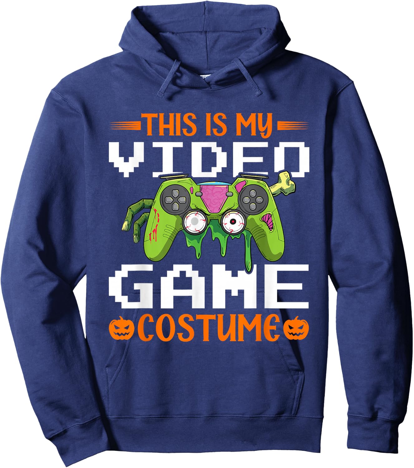 This Is My Video Game Costume, Halloween Gaming Zombie Hoodie - Hoodie | Navy