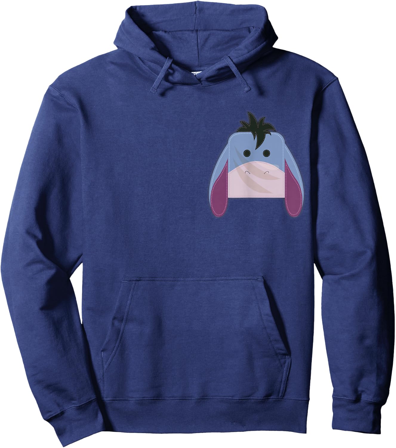 Disney Winnie The Pooh Eeyore Small Block Character Pocket Hoodie - Hoodie | Navy