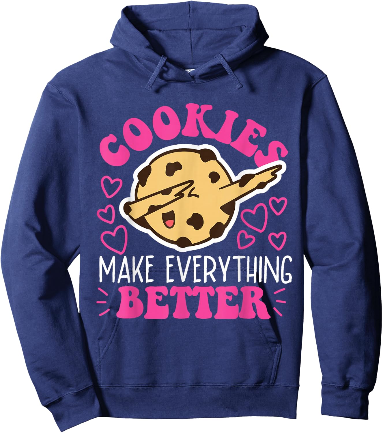 Cookies Make Everything Better Dabbing Chocolate Cookie Hoodie - Hoodie | Navy