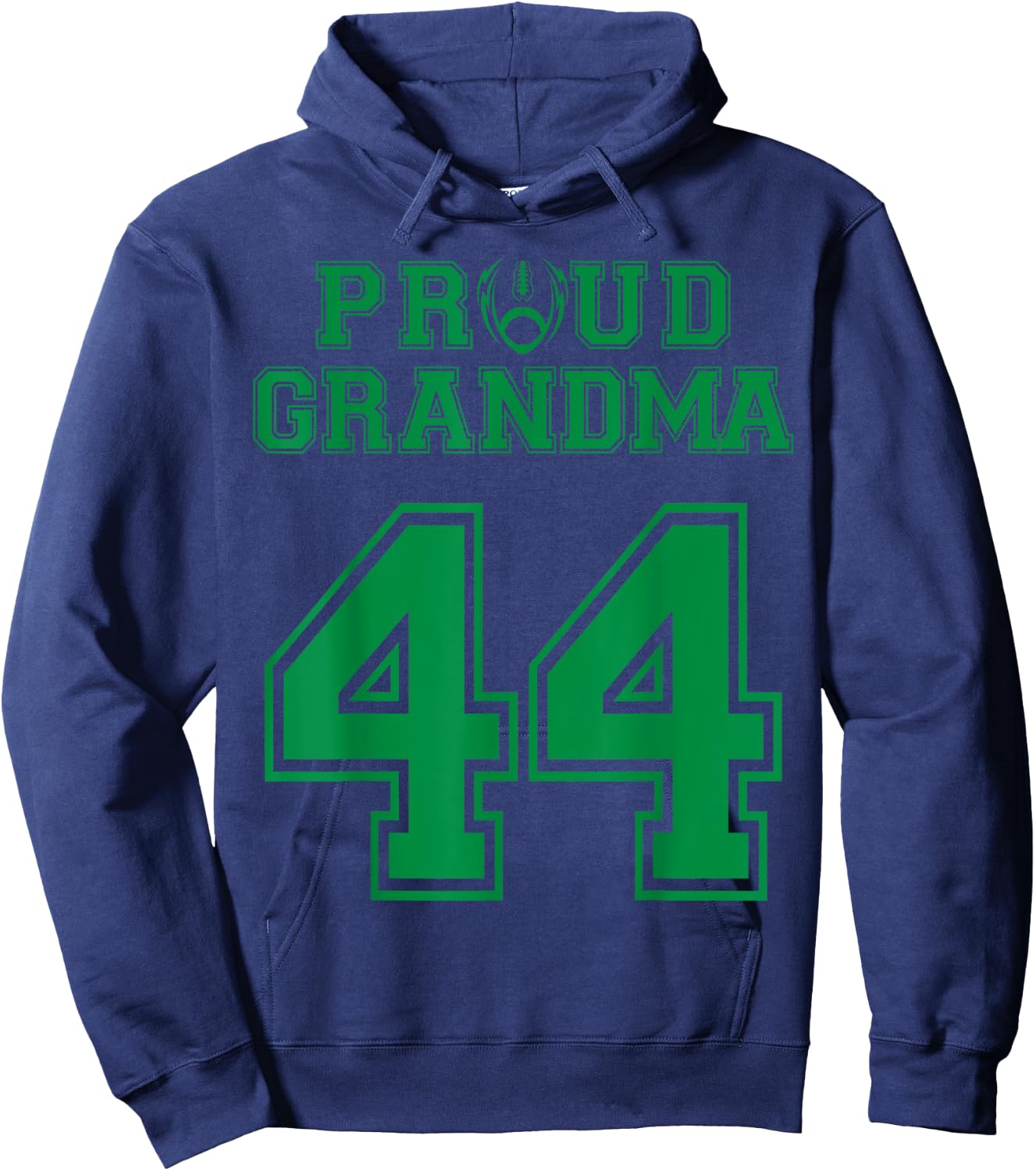 Custom Proud Football Grandma Number 44 G Personalized Hoodie - Hoodie | Navy