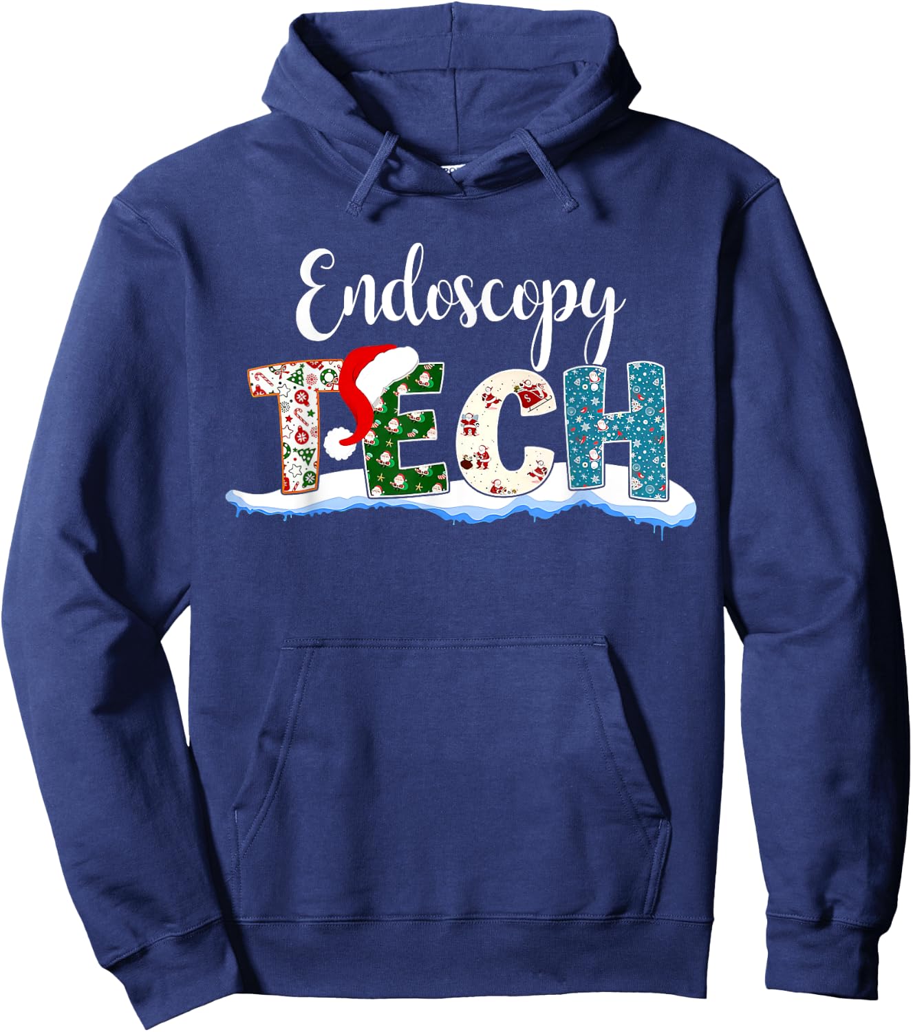 Endoscopy Tech Christmas Gastroenterology Endo Squad Xmas Hoodie - Hoodie | Navy