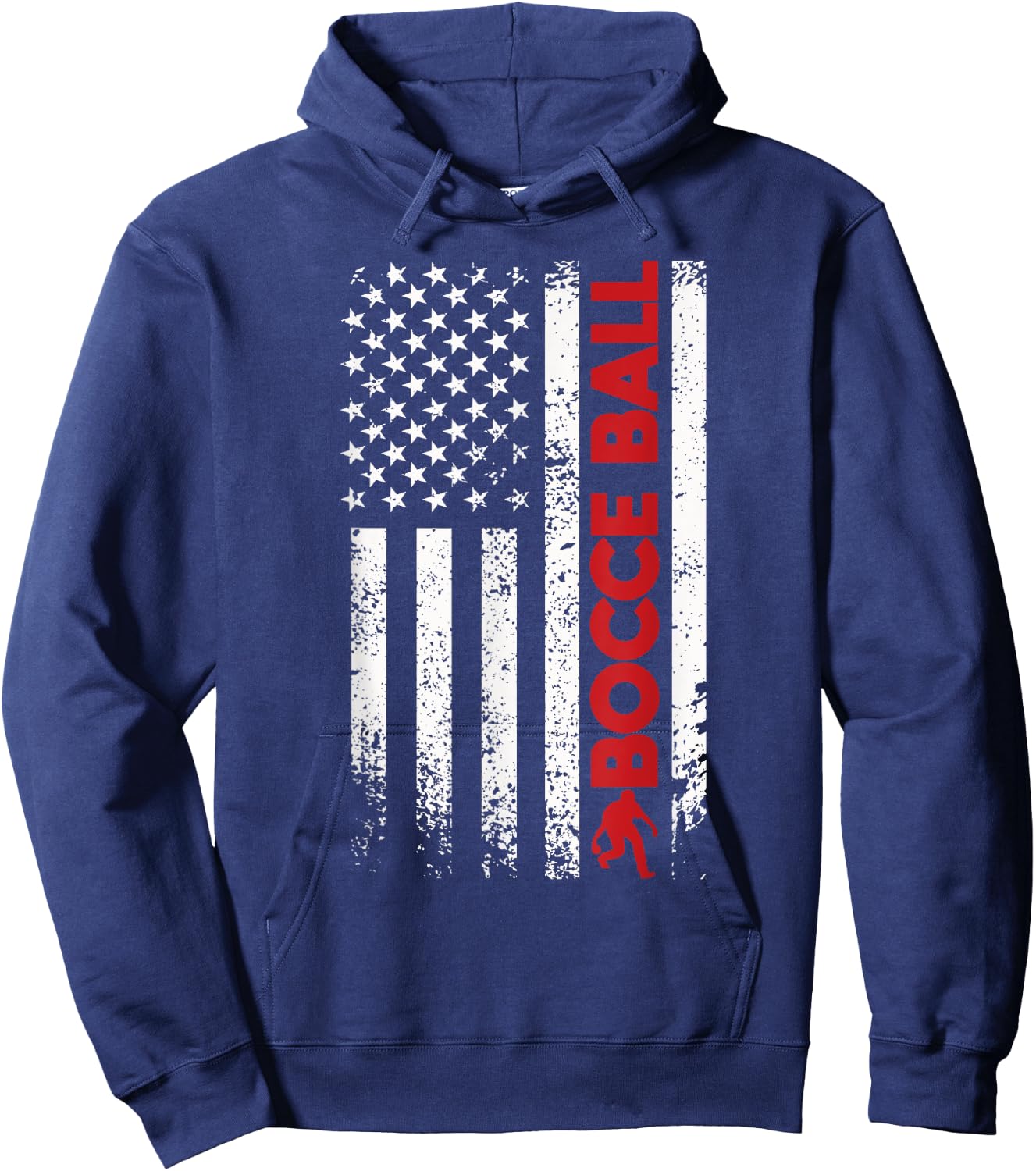 Bocce ball boules sports bocce usa flag retro design Men Hoodie - Hoodie | Navy