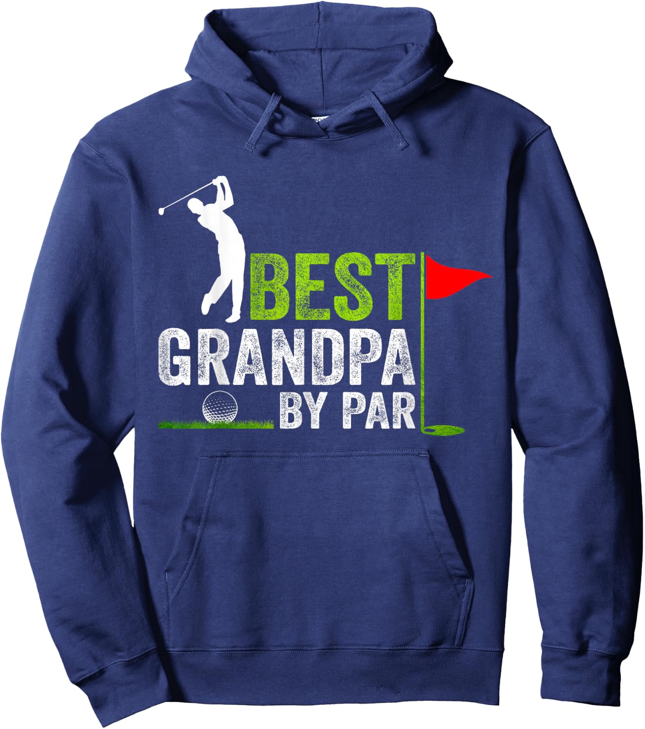 Father's Day Golf Grandad Golfing Best Grandpa By Par Hoodie - Hoodie | Navy