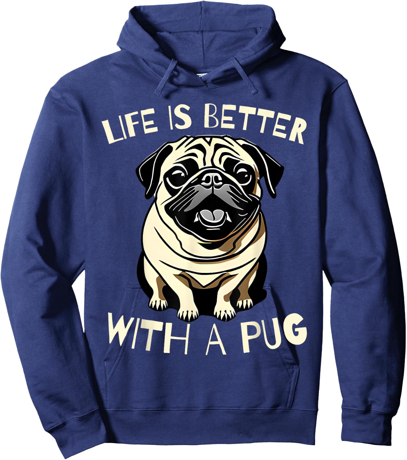 Pug Dog Lover Funny Pug Owner Men Kids Cute Hoodie - Hoodie | Navy