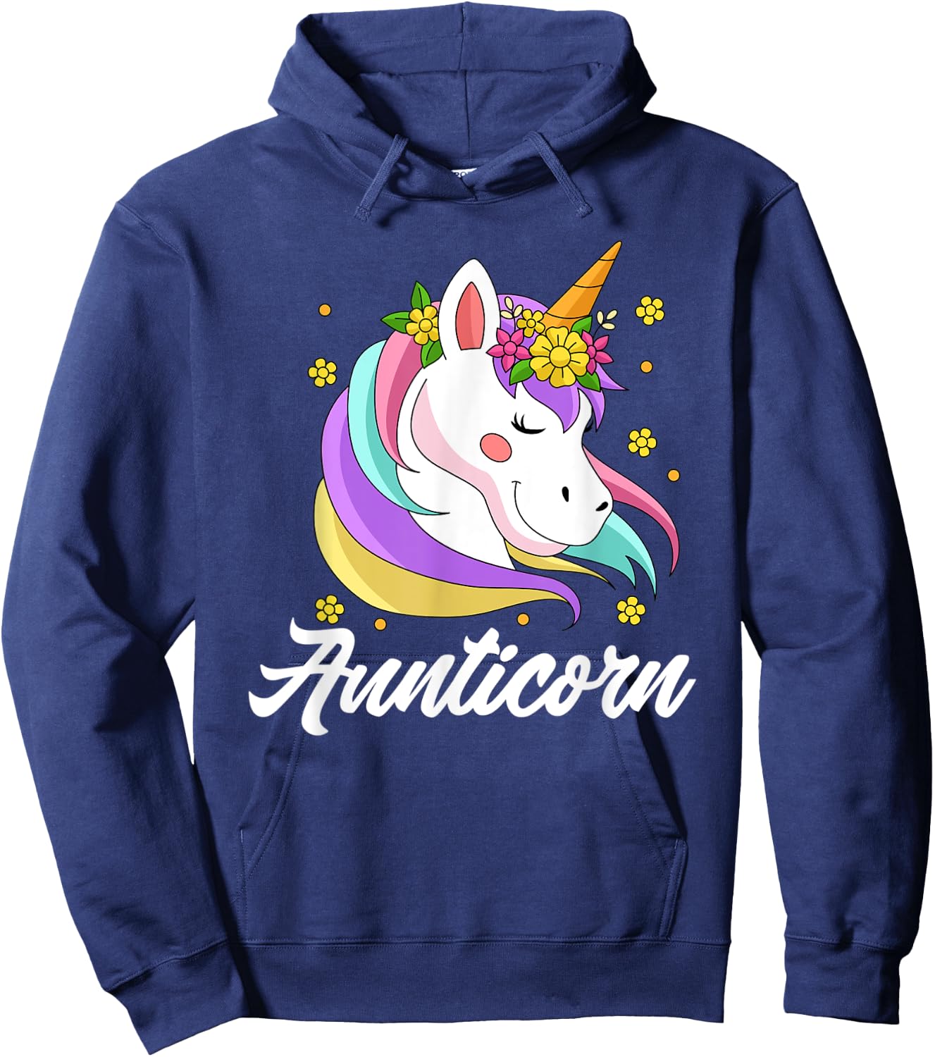 Unicorn rainbow - Aunticorn Aunt Hoodie - Hoodie | Navy