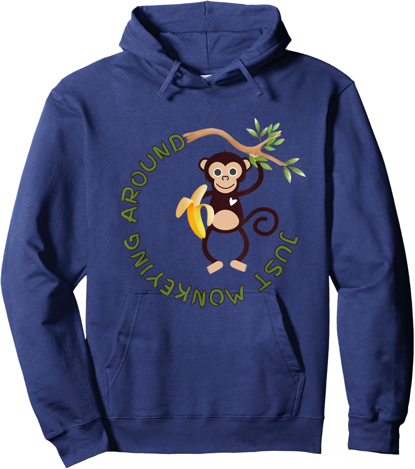 Monkey Oliver Learning Tree, Just Monkeying Around Hoodie - Hoodie | Navy