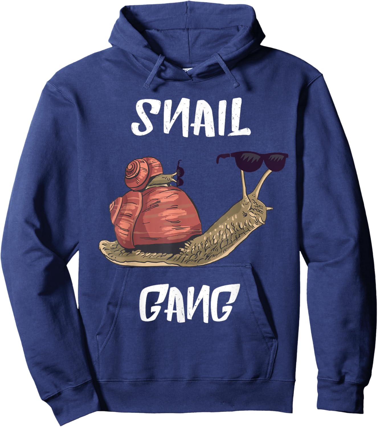 Snail Gang Sunglass Mollusk Snail Shell Snails Lover Snail Hoodie - Hoodie | Navy