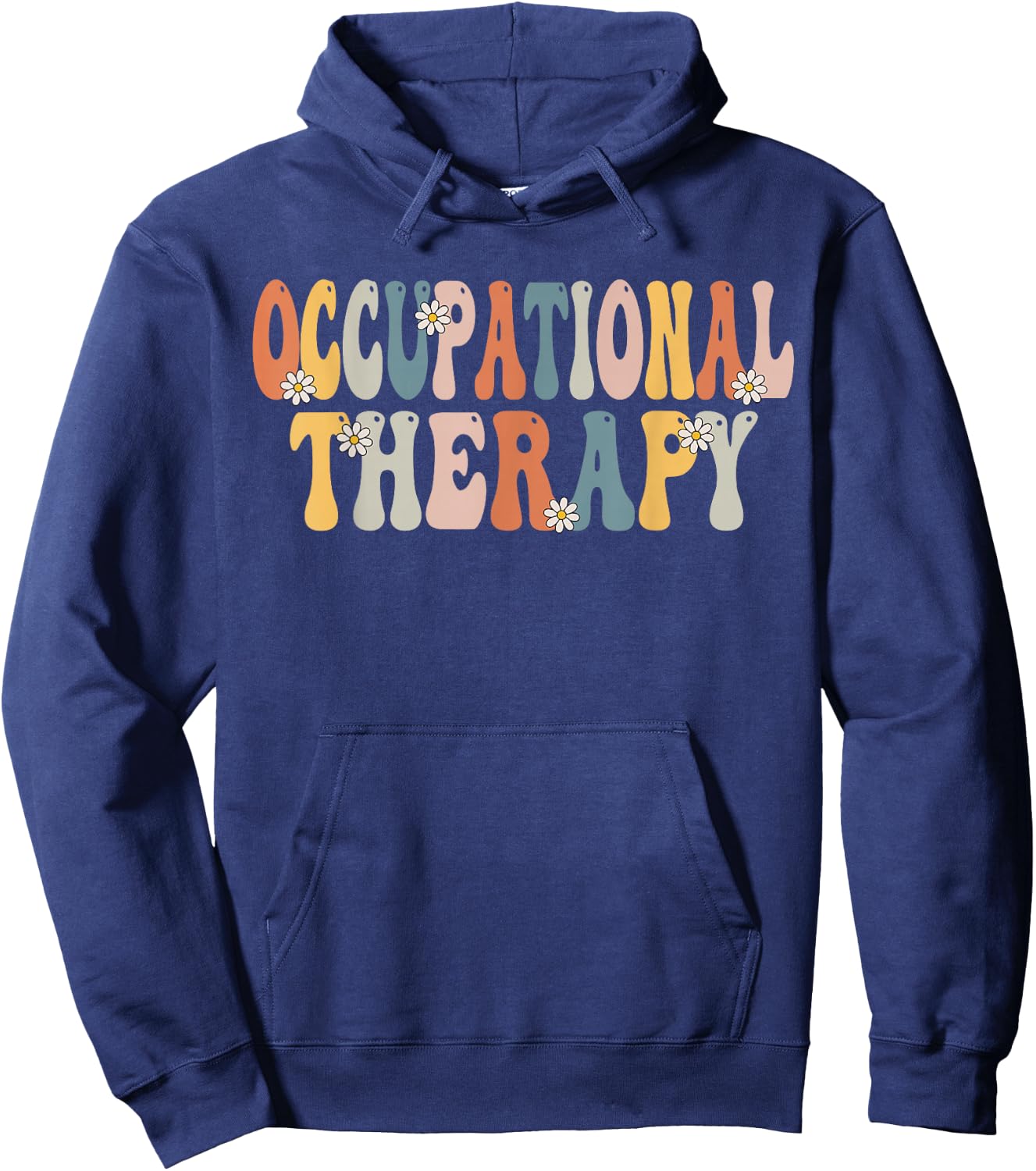 Occupational Therapy -OT Therapist OT Month Groovy Retro Small Hoodie - Hoodie | Navy