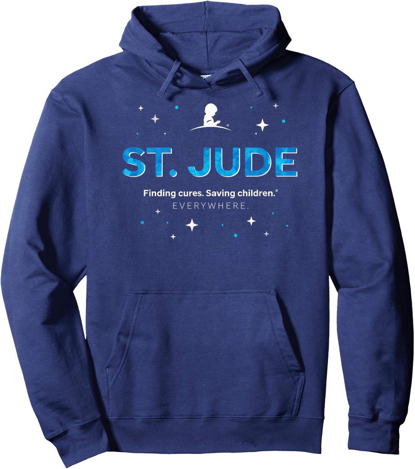 St. Jude "Finding Cures. Saving Children. EVERYWHERE" Space Hoodie - Hoodie | Navy