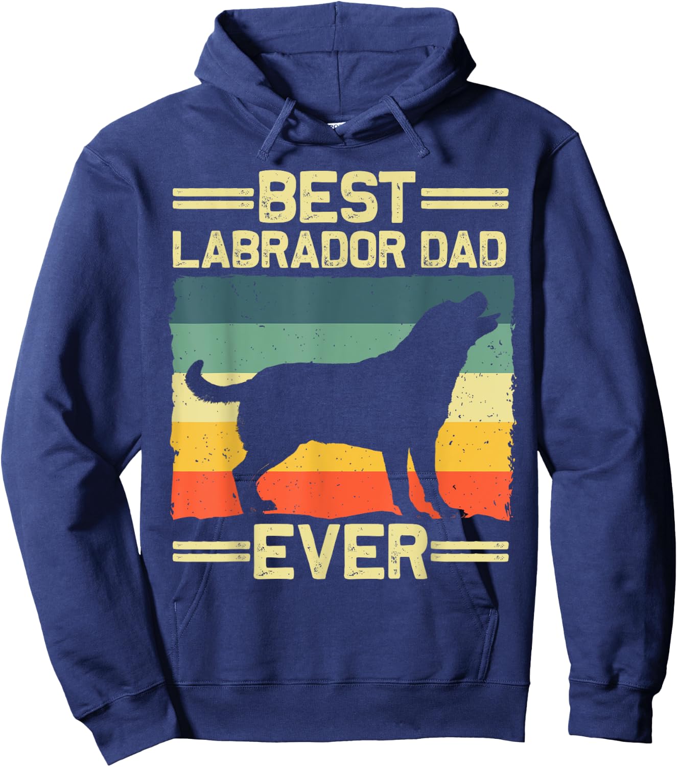 Labrador Dad Black Lab Yellow Labrador Retriever Hoodie - Hoodie | Navy