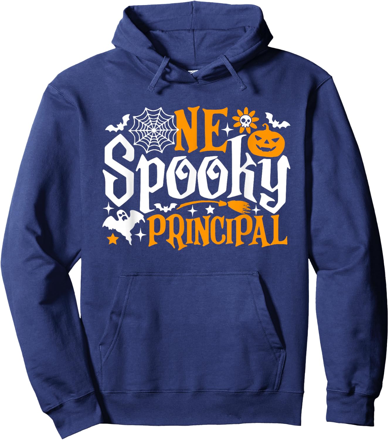 One Spooky Principal Funny Halloween Costume Hoodie - Hoodie | Navy