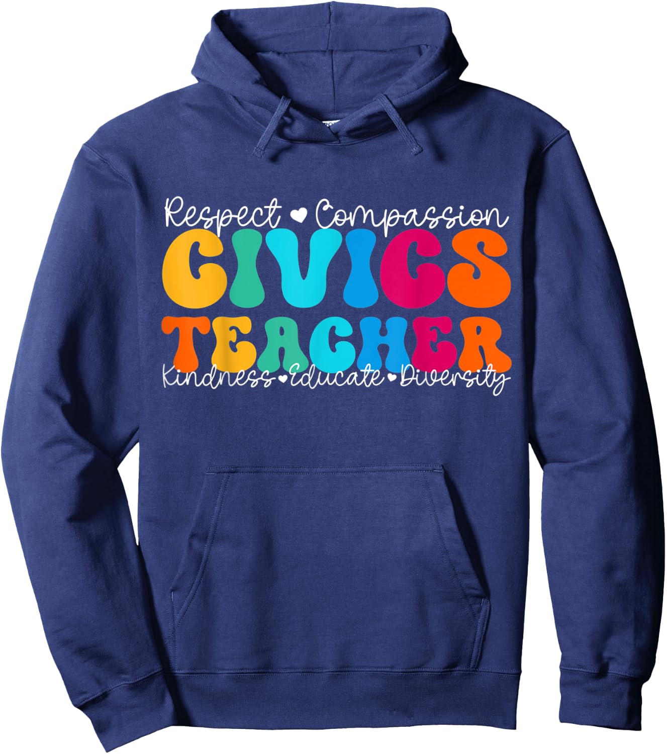 Civics Teacher Appreciation Week Back to School Women Kids Hoodie - Hoodie | Navy