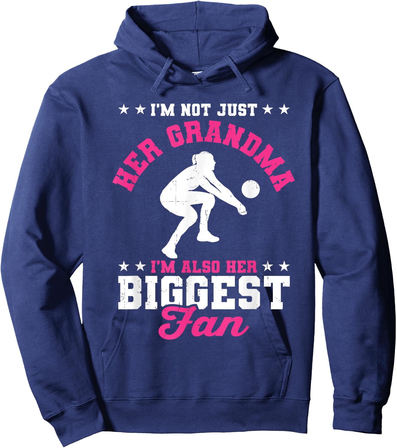 I'm Her Grandma I'm Her Biggest Fan Libero Volleyball Women Hoodie - Hoodie | Navy