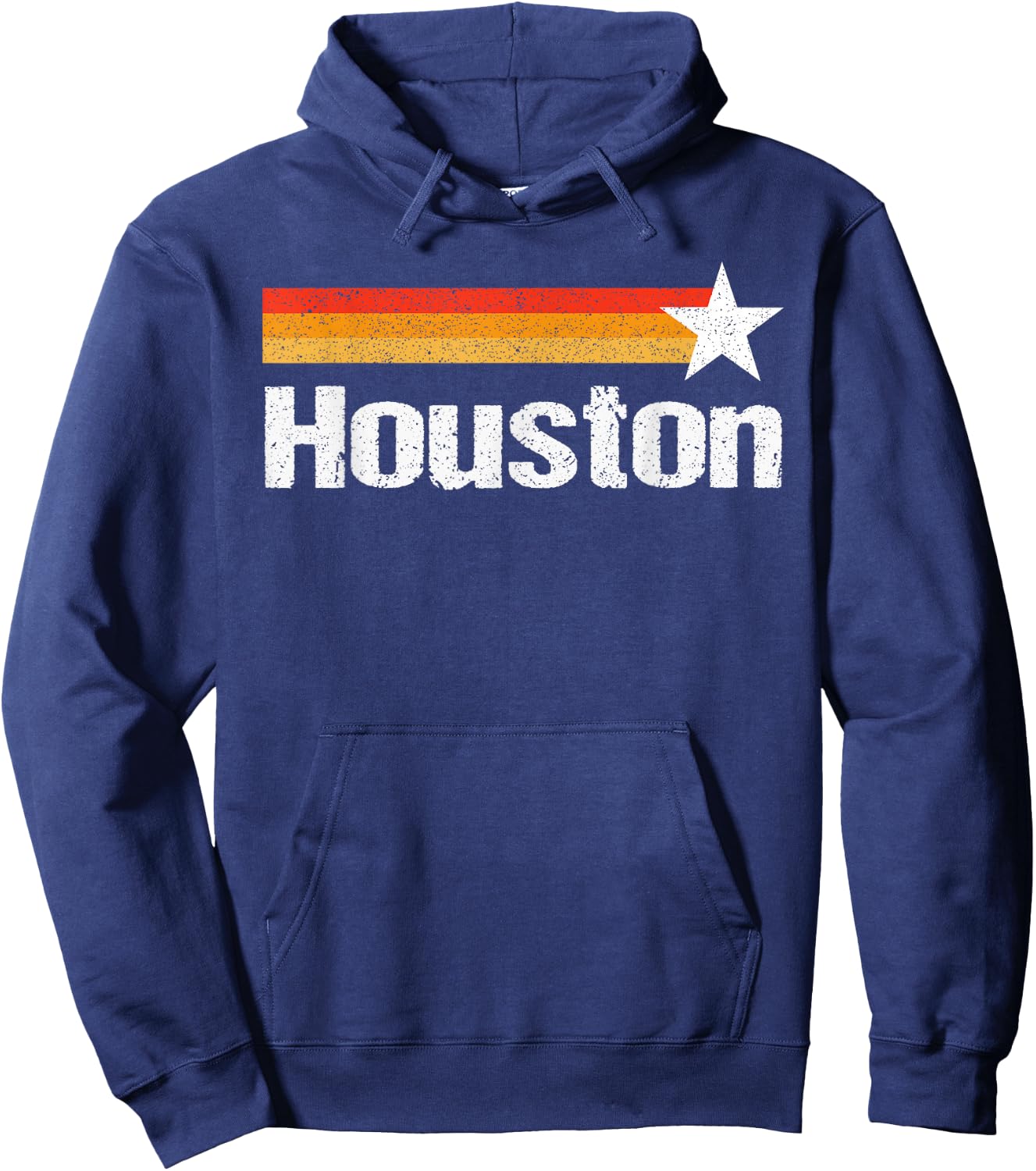 Vintage Houston Texas Houston Strong Stripes USA Texas Men Hoodie - Hoodie | Navy