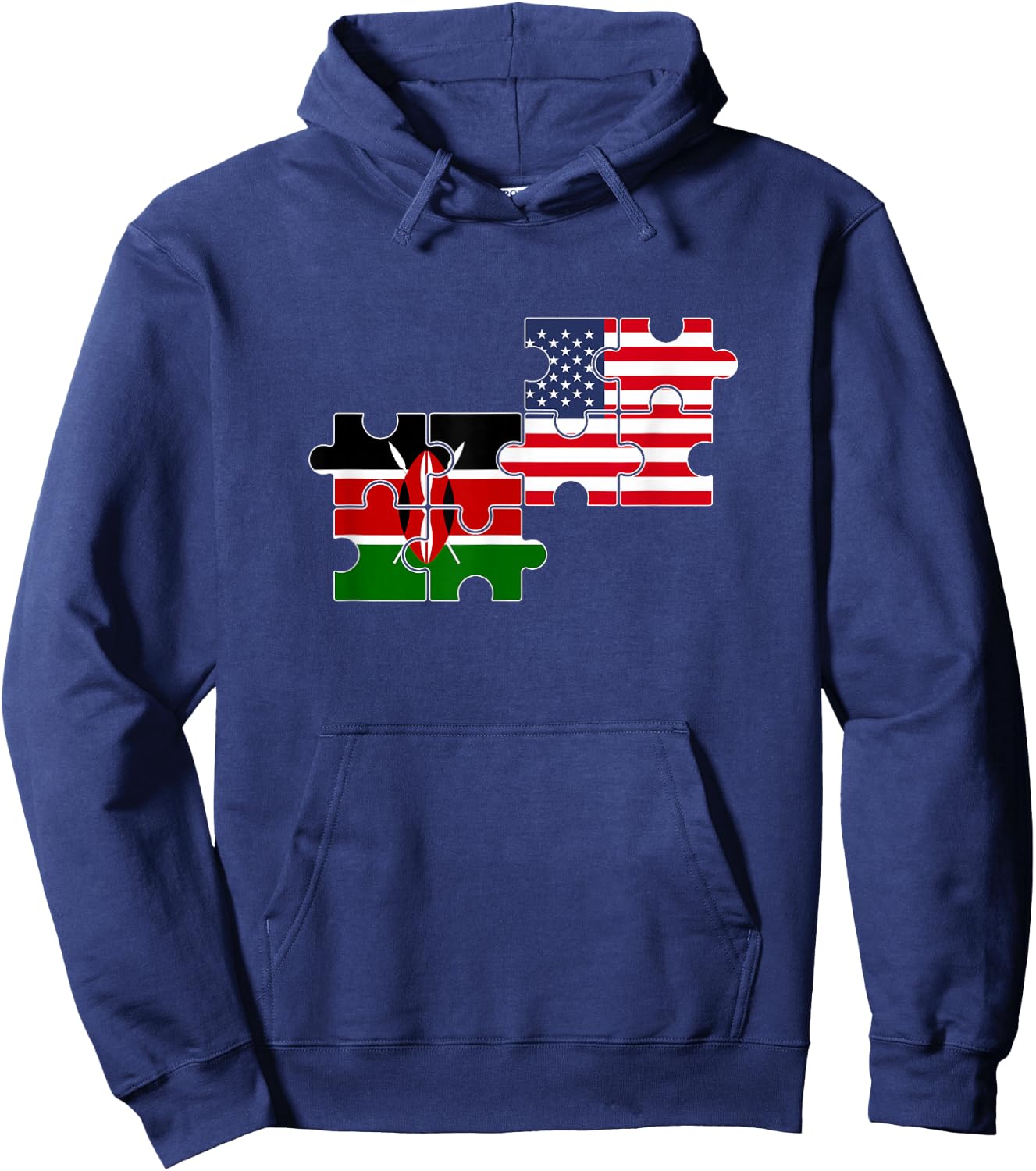 Kenya USA Flag American Kenyan Hoodie - Hoodie | Navy