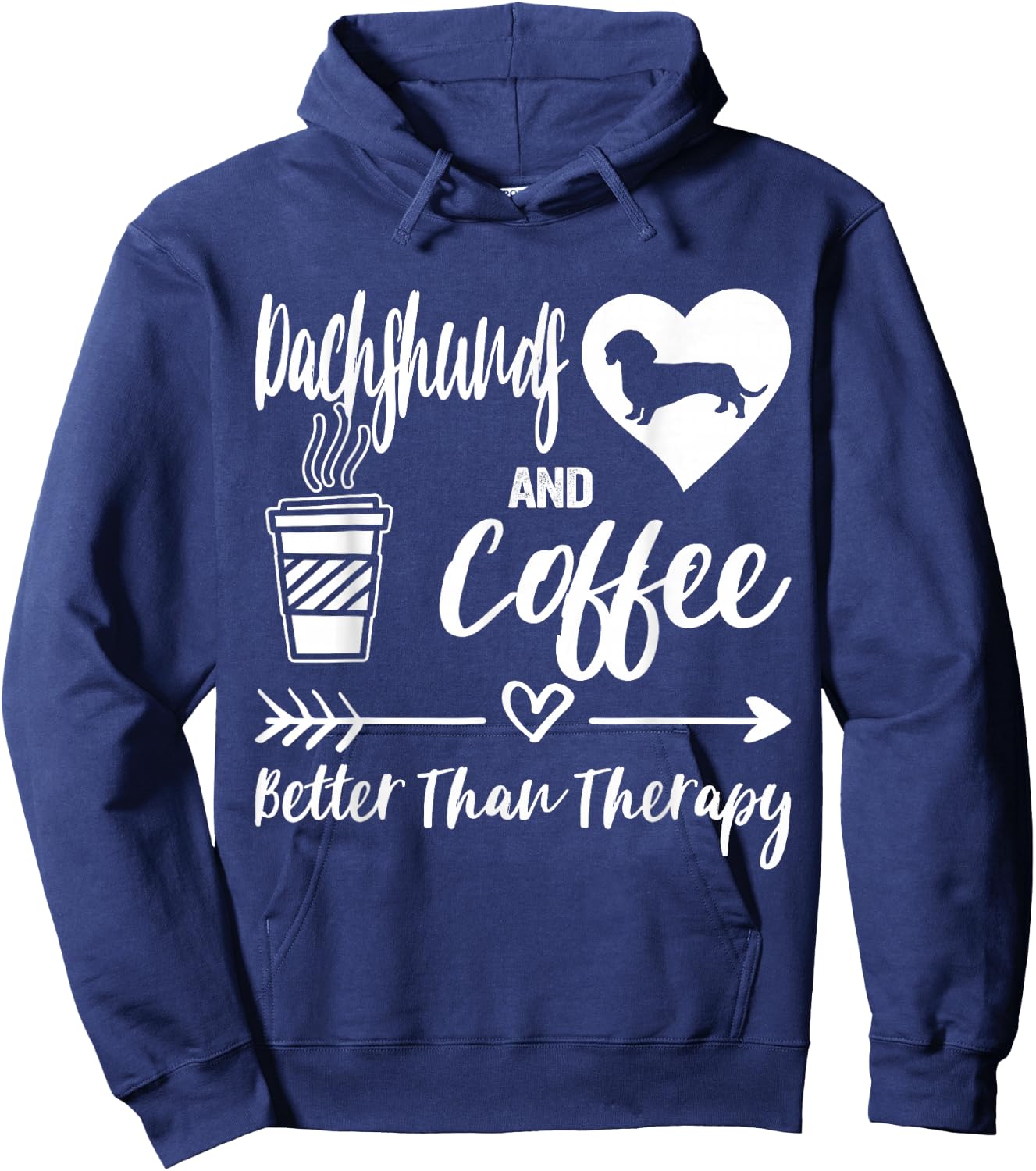 Dachshunds And Coffee Dachshund Mom Dachshund Dad Coffee Hoodie - Hoodie | Navy