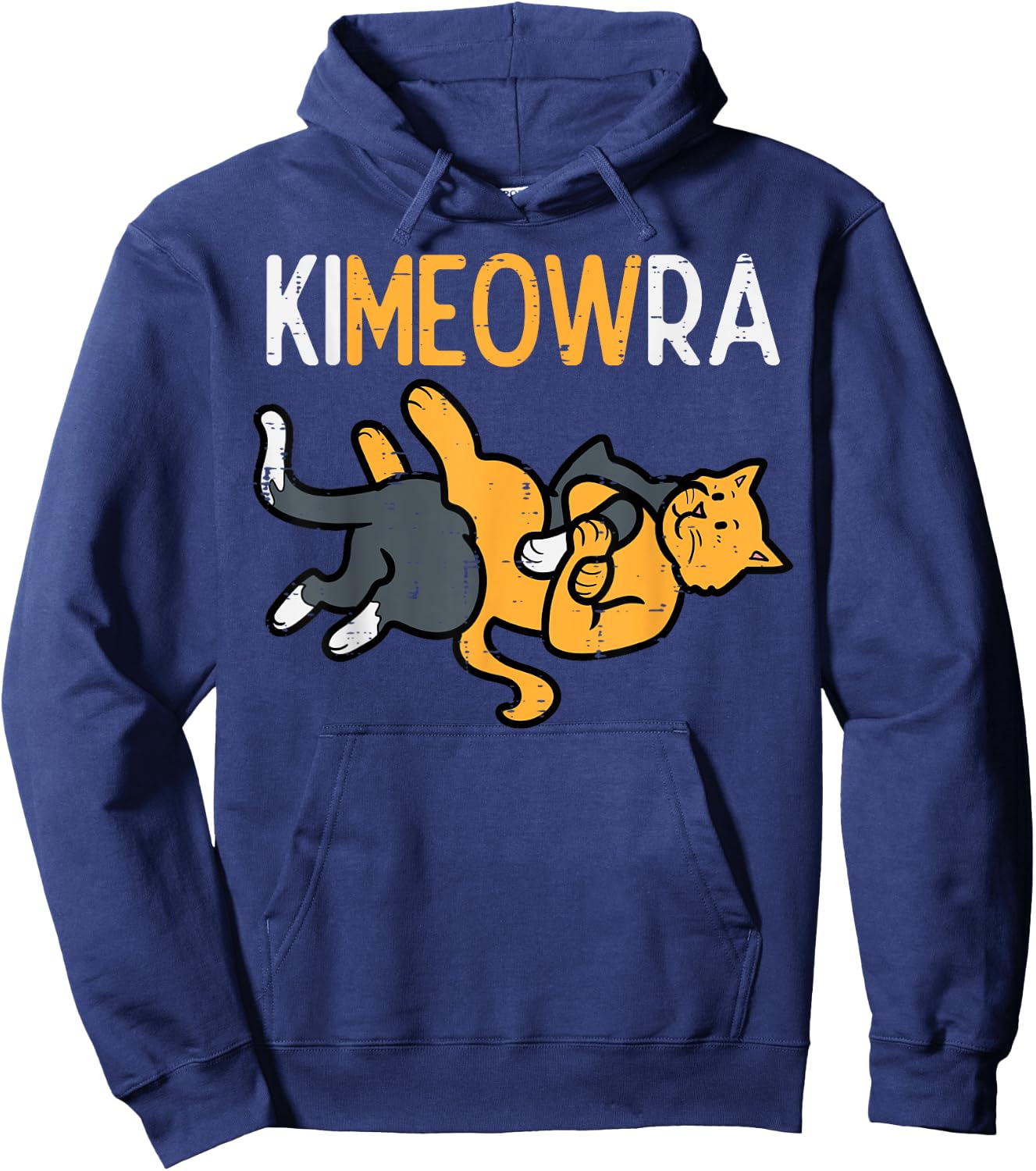Kimeowra Cats Funny Martial Arts Bjj Mma Men Women Kids Boys Hoodie - Hoodie | Navy