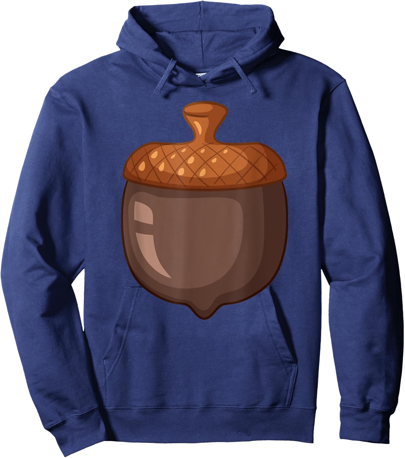 Big Acorn Costume Cute Easy Food Halloween Matching DIY Hoodie - Hoodie | Navy