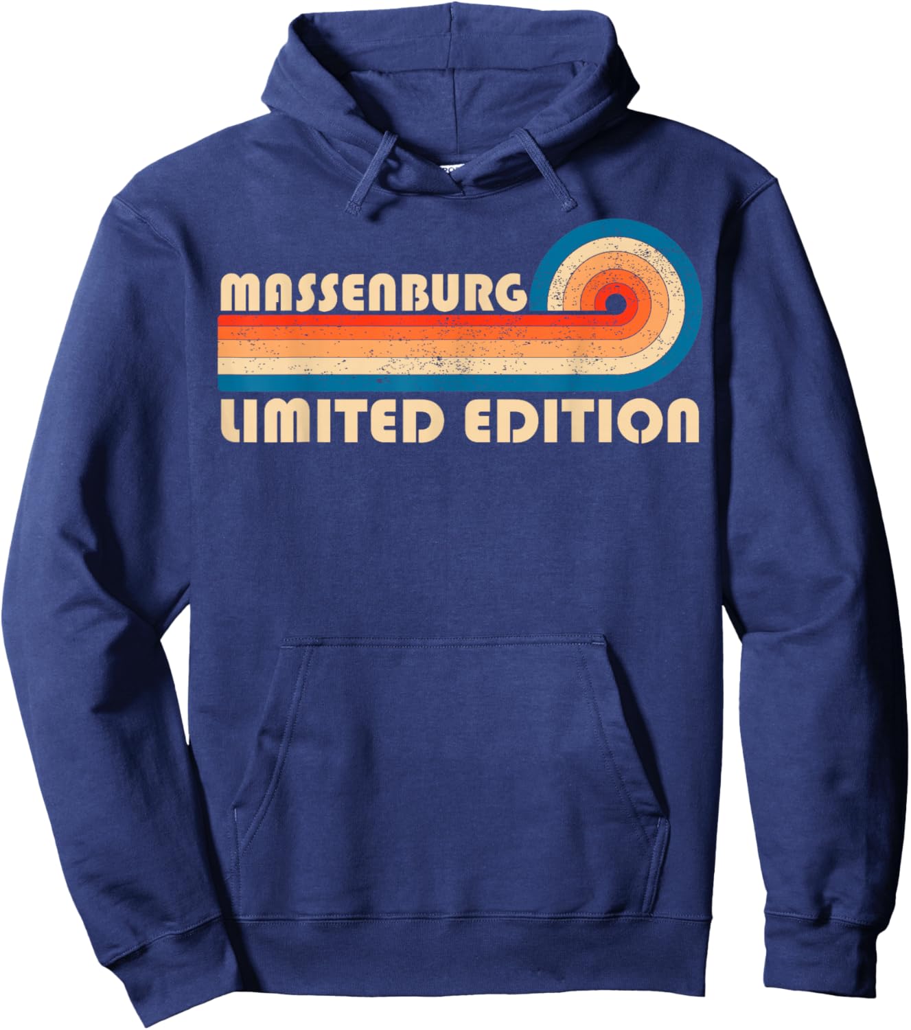 MASSENBURG Surname Retro Vintage 80s 90s Birthday Reunion Hoodie - Hoodie | Navy