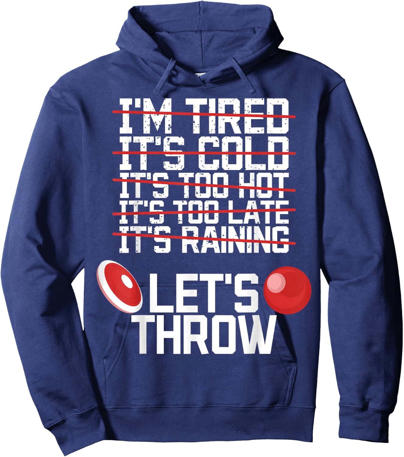 Let's Throw Shot Put Discus Throw Track And Field Athlete Hoodie - Hoodie | Navy