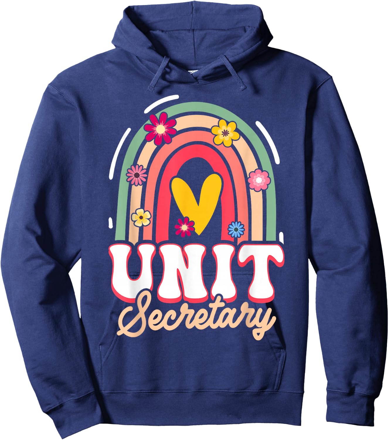 Unit Secretary Rainbow Appreciation Hoodie - Hoodie | Navy