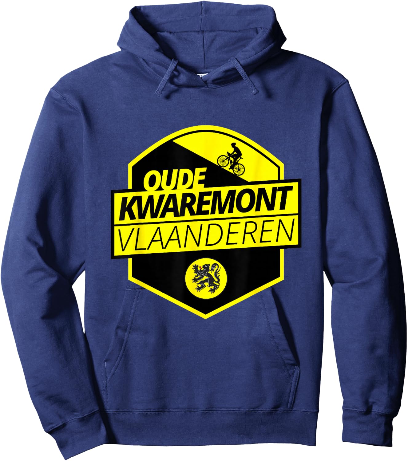 Oude Kwaremont Cycling In Flanders Belgium Cobbled Climb Hoodie - Hoodie | Navy