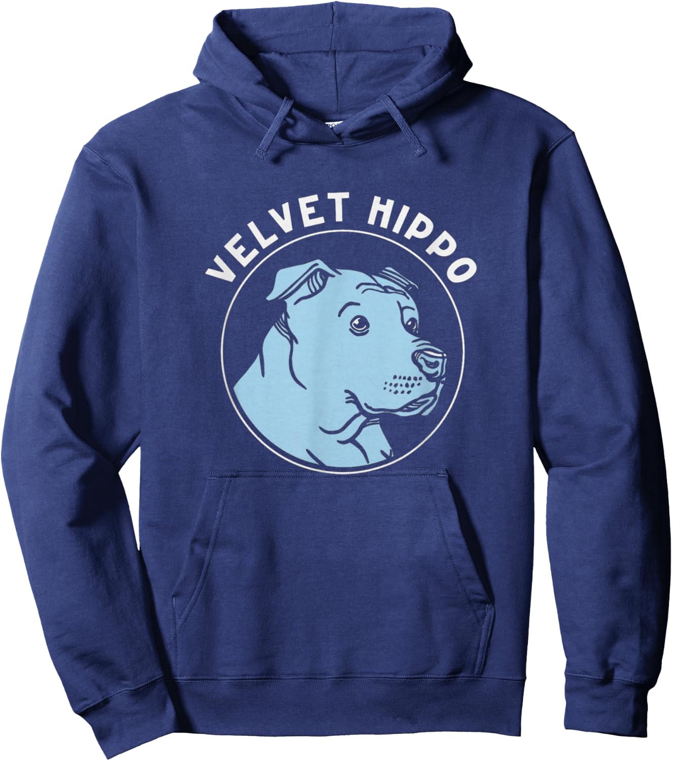 Velvet Hippo Pitbull Dog Lovers Gift Hoodie - Hoodie | Navy