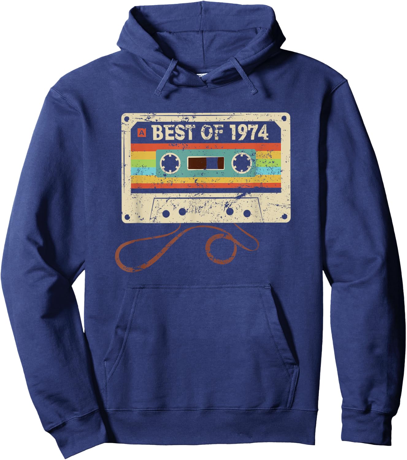 Best of 1974 Vintage 51 Years Old Men Women 51st Birthday Hoodie - Hoodie | Navy