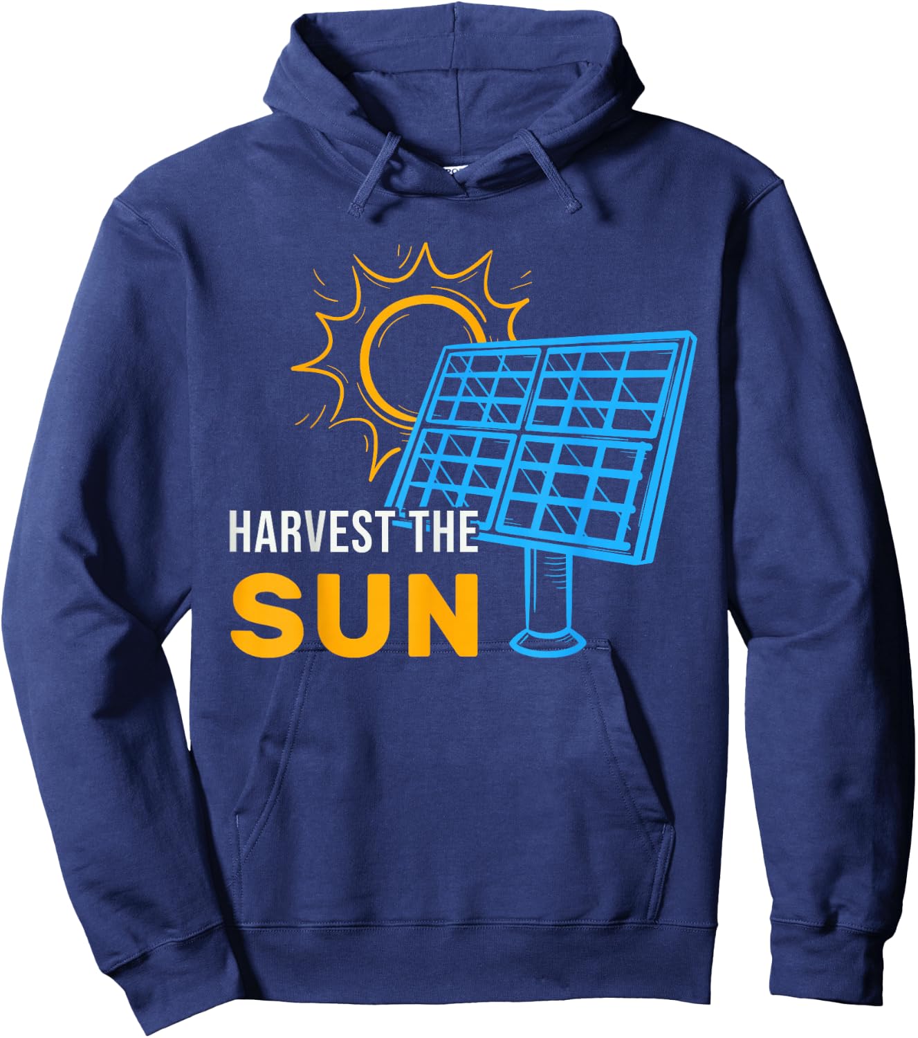 Harvest The Sun Solar Panels Portable Generators Hoodie - Hoodie | Navy
