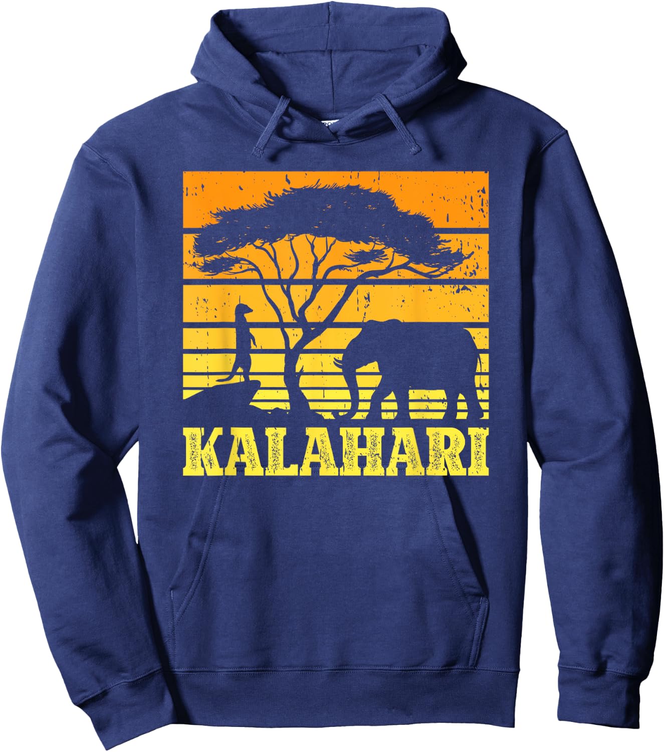 Kalahari Desert Africa Elephant Wildlife Safari Vacation Hoodie - Hoodie | Navy