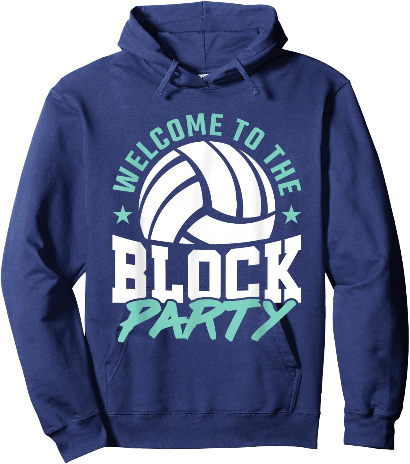 Welcome to the Block Party Volleyball Player Boys Girls Hoodie - Hoodie | Navy
