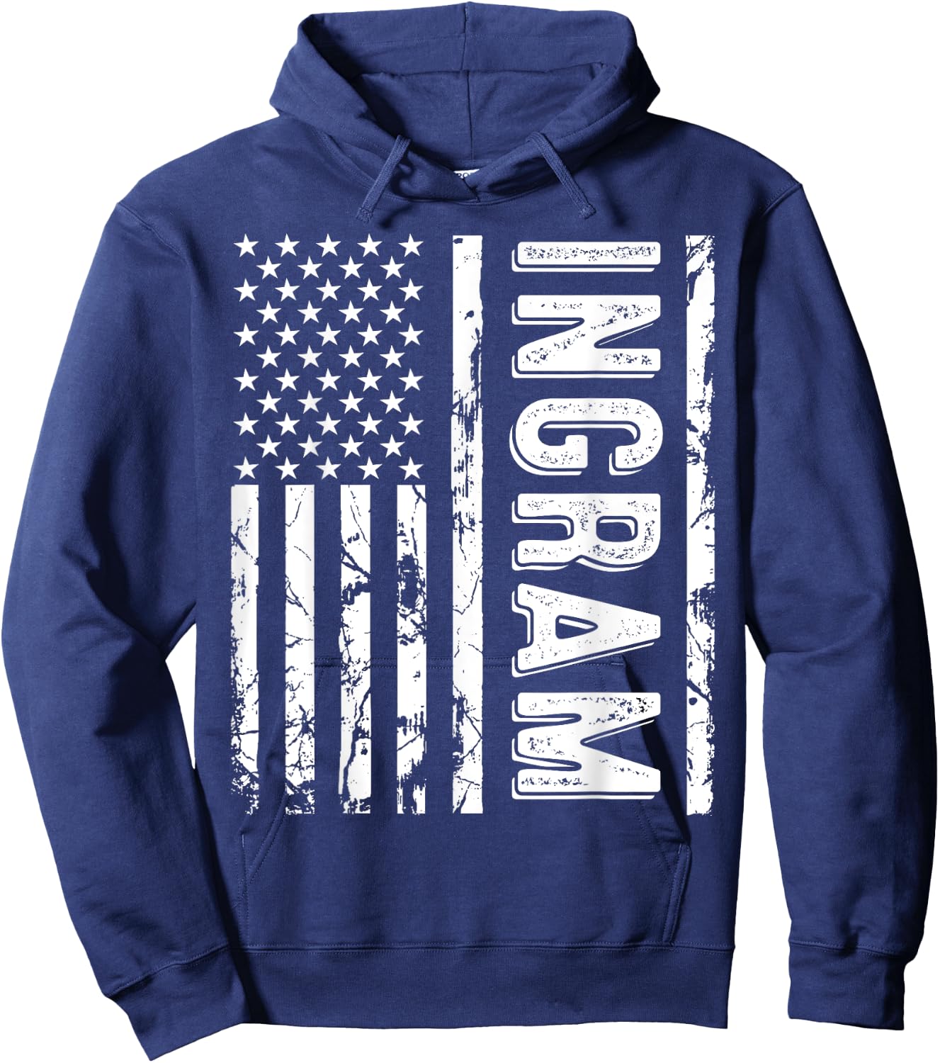 Ingram Last Name Funny Surname Team Ingram Family Reunion Hoodie - Hoodie | Navy