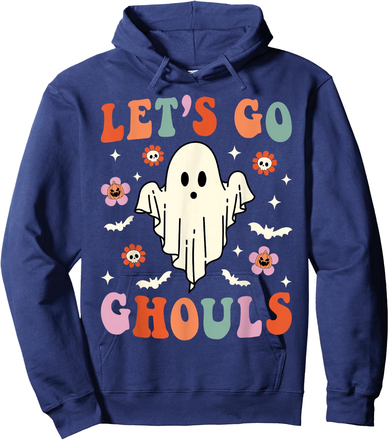 Let's Go Ghouls Ghost Halloween Spooky Bachelorette Hoodie - Hoodie | Navy